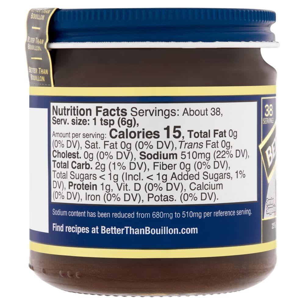 Communicates that the product has reduced sodium from 680mg to 510mg per serving, emphasizing a healthier nutritional profile to appeal to health-conscious…
