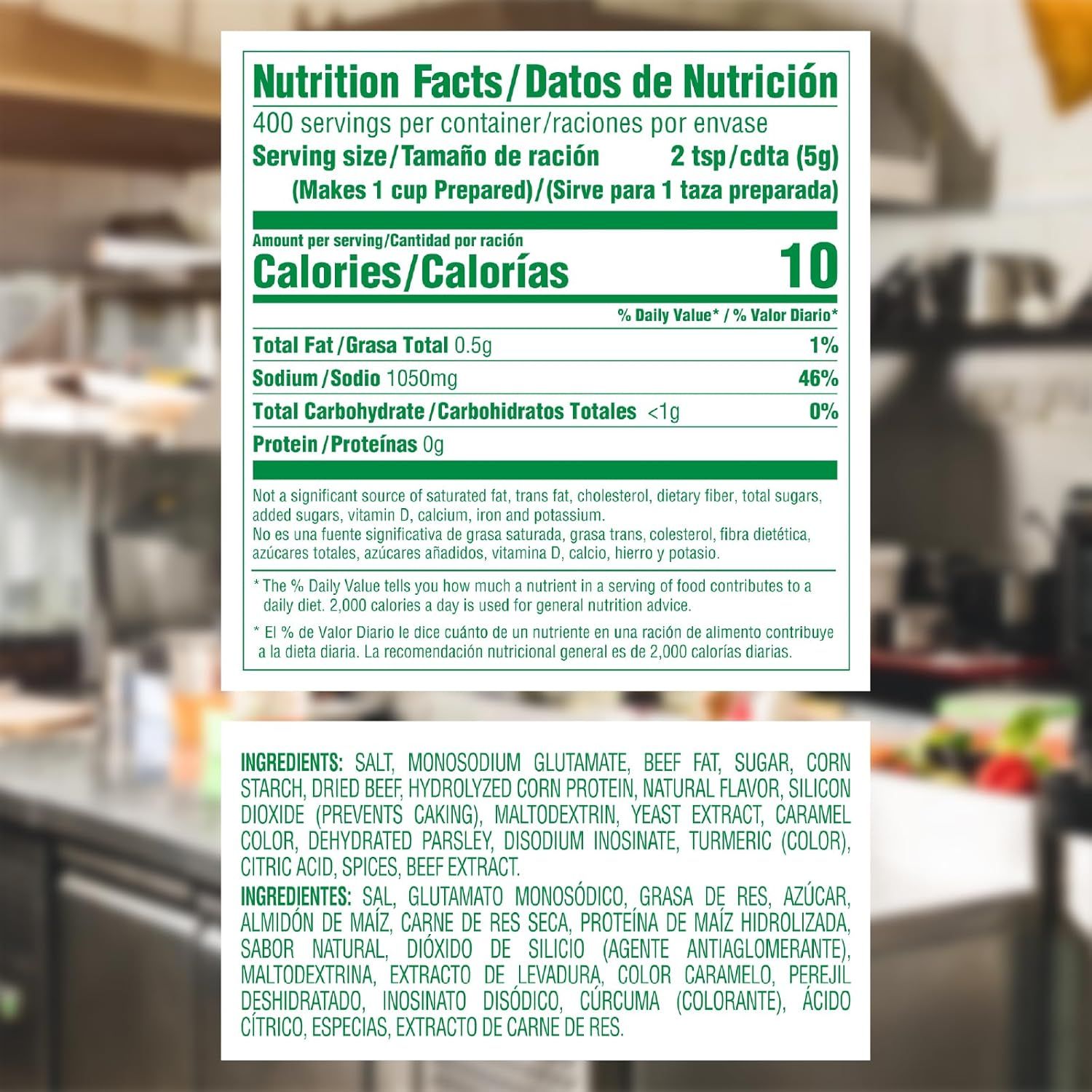Provides comprehensive nutritional facts and ingredient details to inform shoppers about the product's composition, serving size, and dietary content.