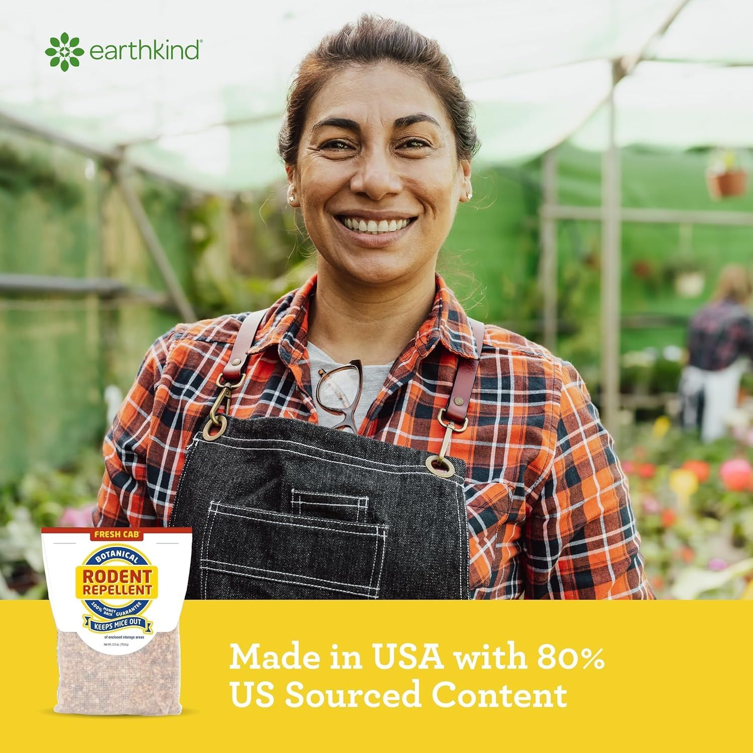 Communicates the brand's commitment to American manufacturing and sourcing, building trust and appealing to shoppers who value domestic production.