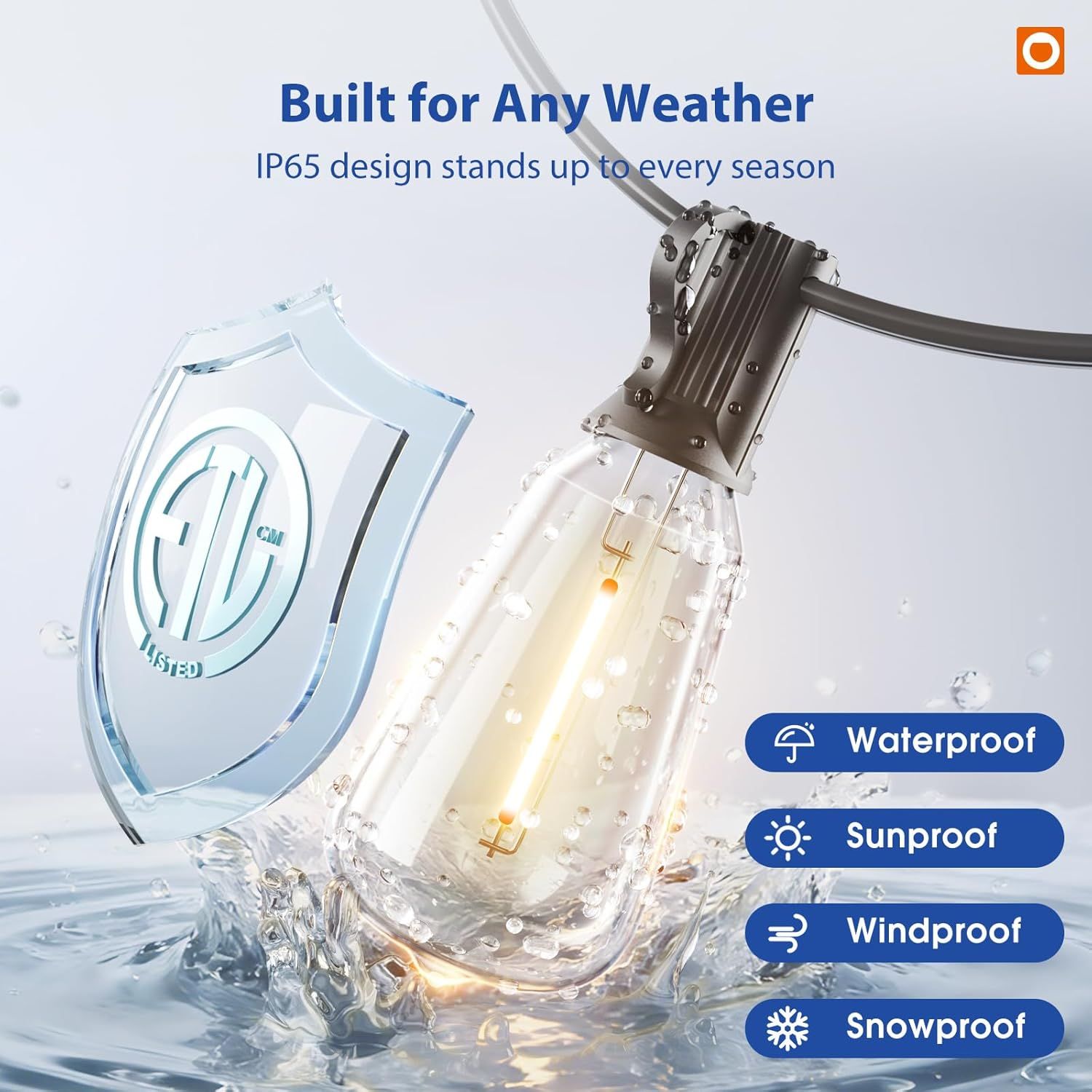 Communicates that the product is built to withstand all weather conditions year-round, reassuring shoppers of its durability and reliability in harsh…