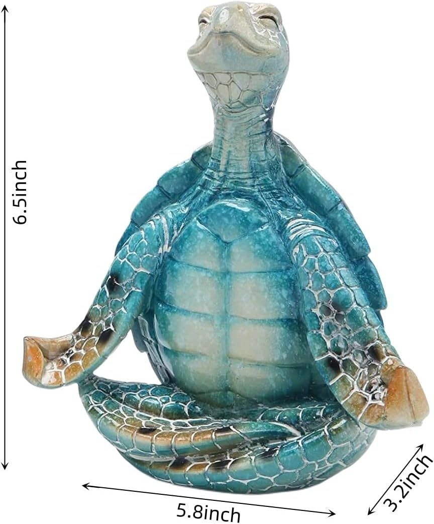 Communicates the exact physical size of the turtle figurine to help shoppers understand how large or small the product is before purchase.
