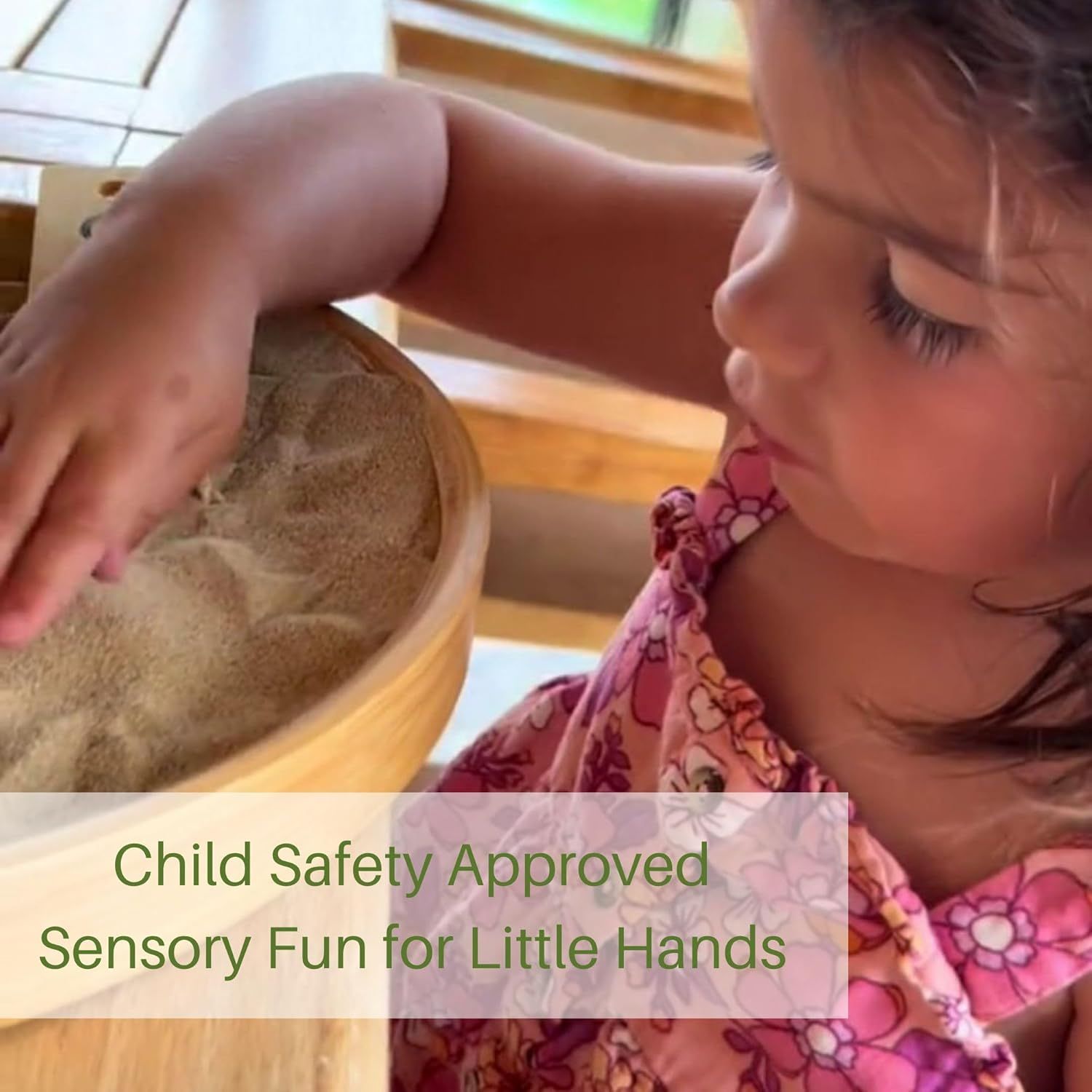 Reassures parents that the product is safe for children to use, emphasizing child safety certification and suitability for sensory play. Demonstrates the…