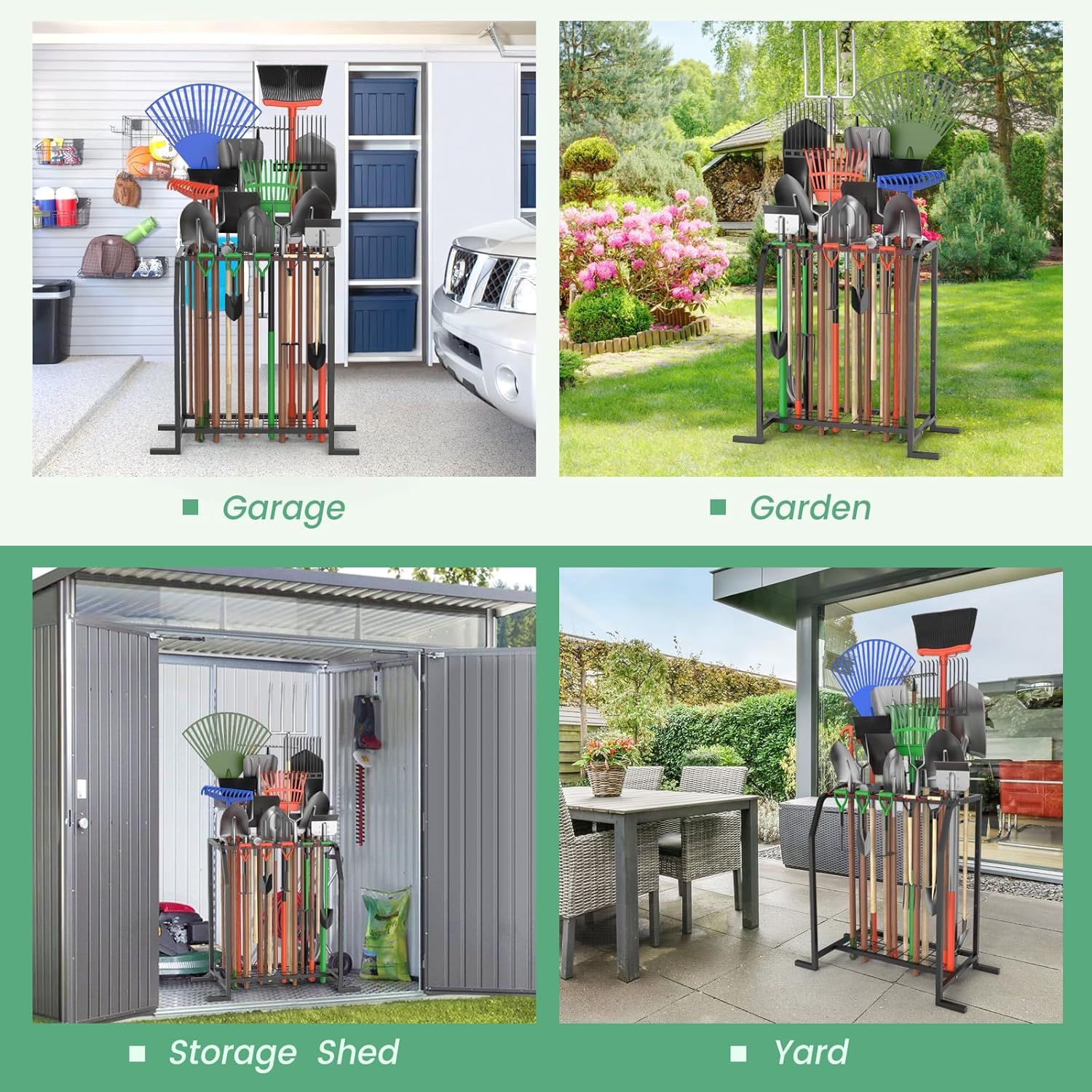 Demonstrates the versatility of the product by showing it can be used in multiple different environments and settings, reassuring shoppers it fits various…