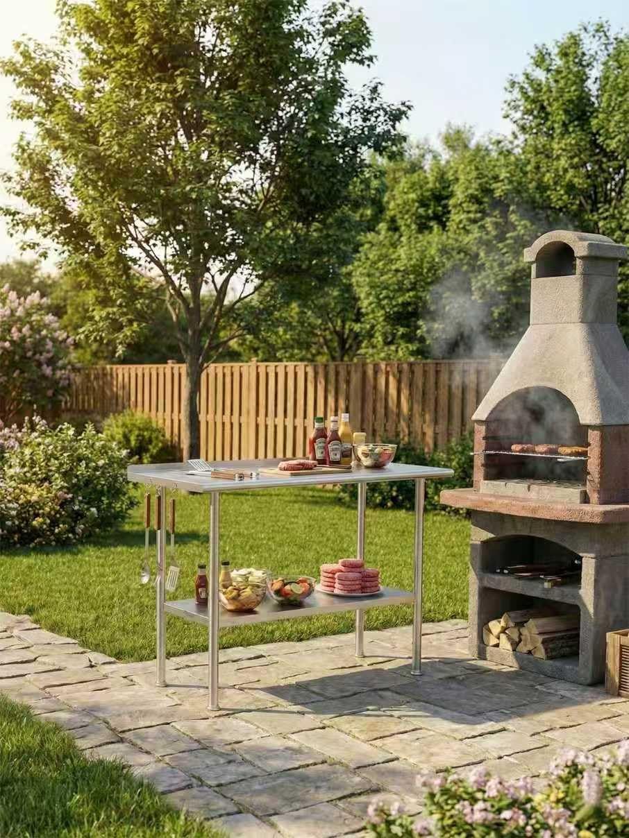 Showcases the product in a real-world backyard setting to help shoppers visualize how it fits into their outdoor entertaining lifestyle.