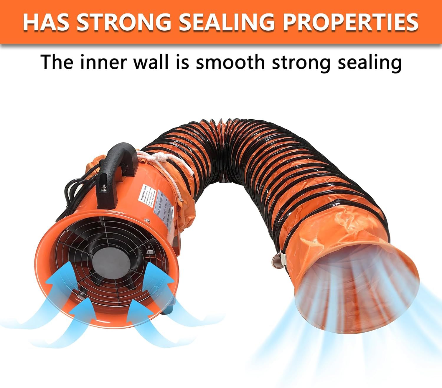 Highlights the internal construction of the flexible duct, emphasizing the smooth inner wall that provides strong sealing properties for effective airflow.…