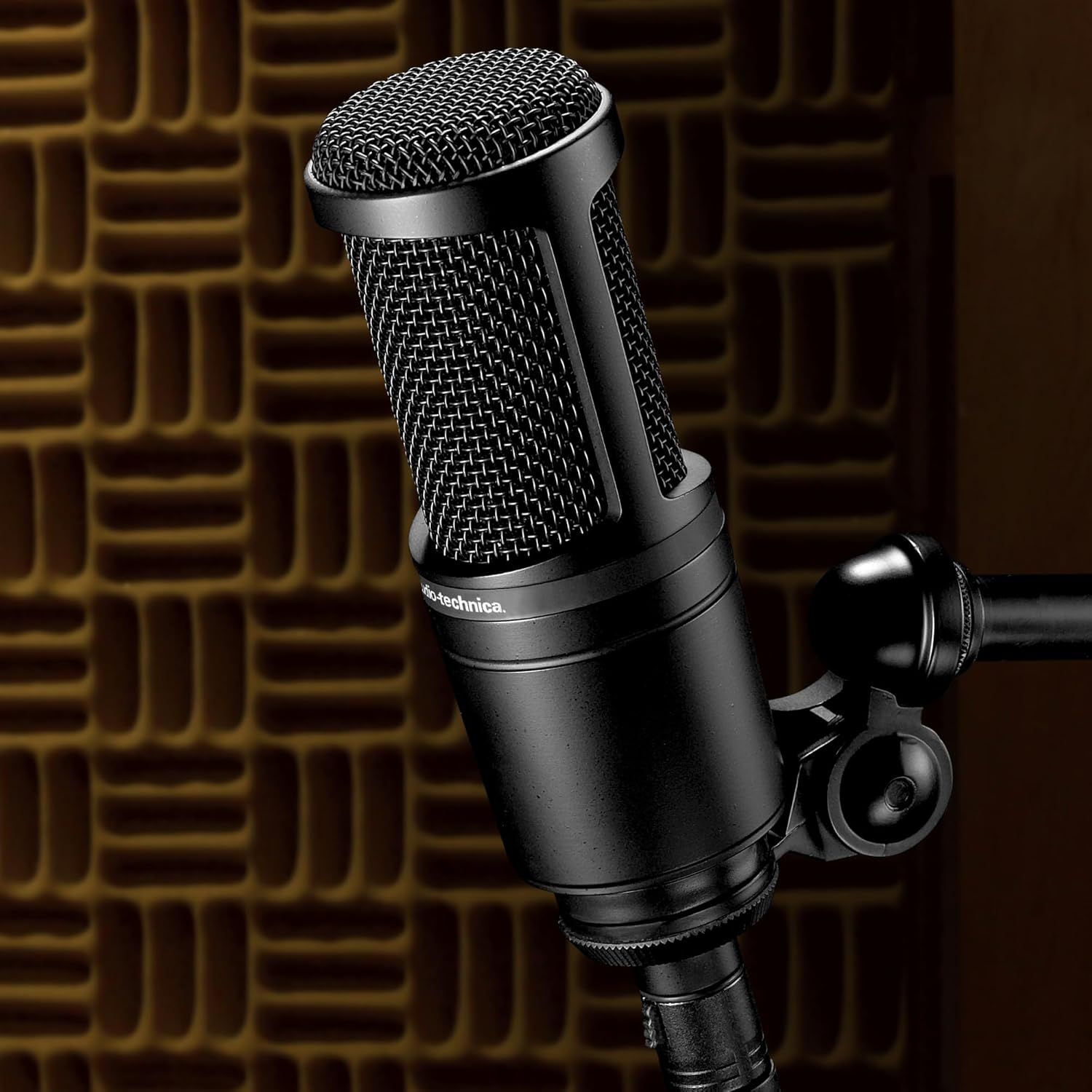Displays the professional microphone in a clean, catalog-style presentation against a neutral background to showcase the product's premium design and build quality.