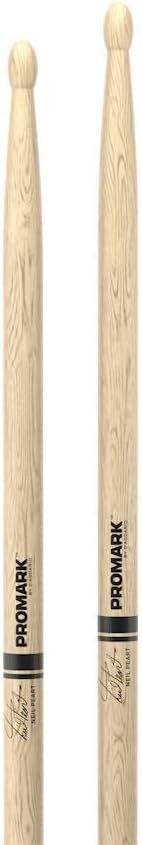 Displays the product clearly on a white background to show the physical appearance, branding, and design of the drumsticks without distractions.