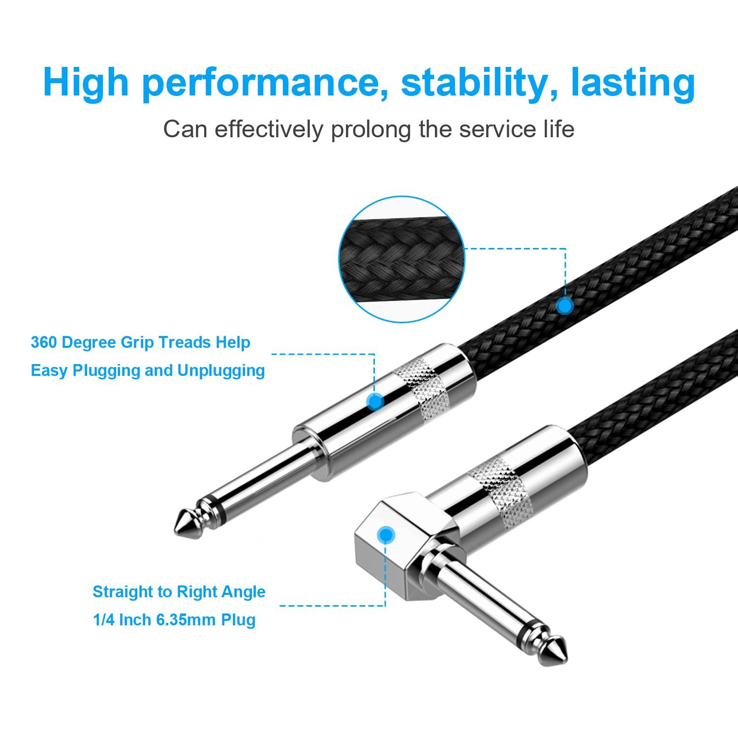 Breaks down the physical components and construction of the audio cable to show shoppers the quality materials and thoughtful design features that contribute…