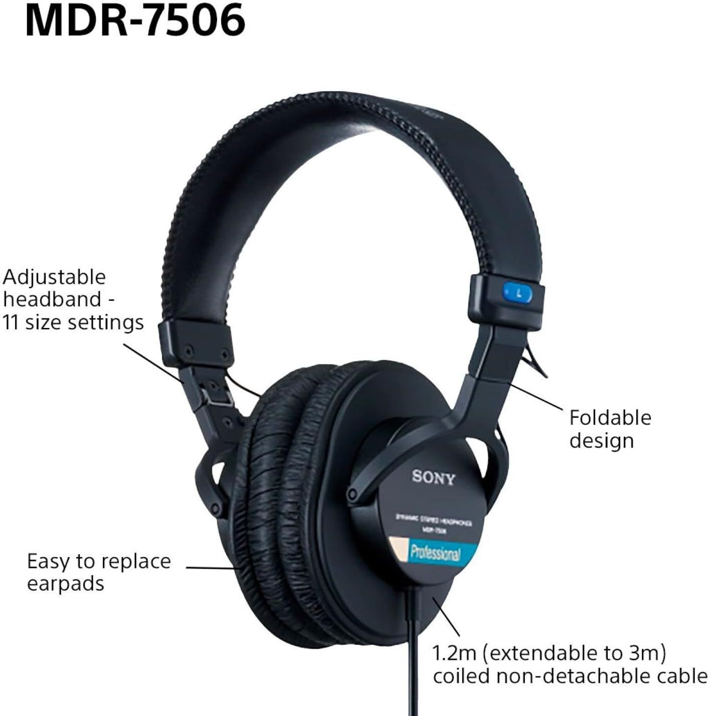 This image breaks down the physical components and structural features of the headphones, helping shoppers understand the product's construction and key…