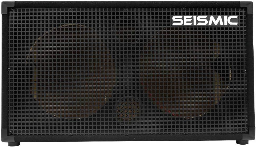 Provides a clean, catalog-style view of the Seismic amplifier/speaker product without distractions, allowing shoppers to see the product's design, mesh grille, and branding clearly.