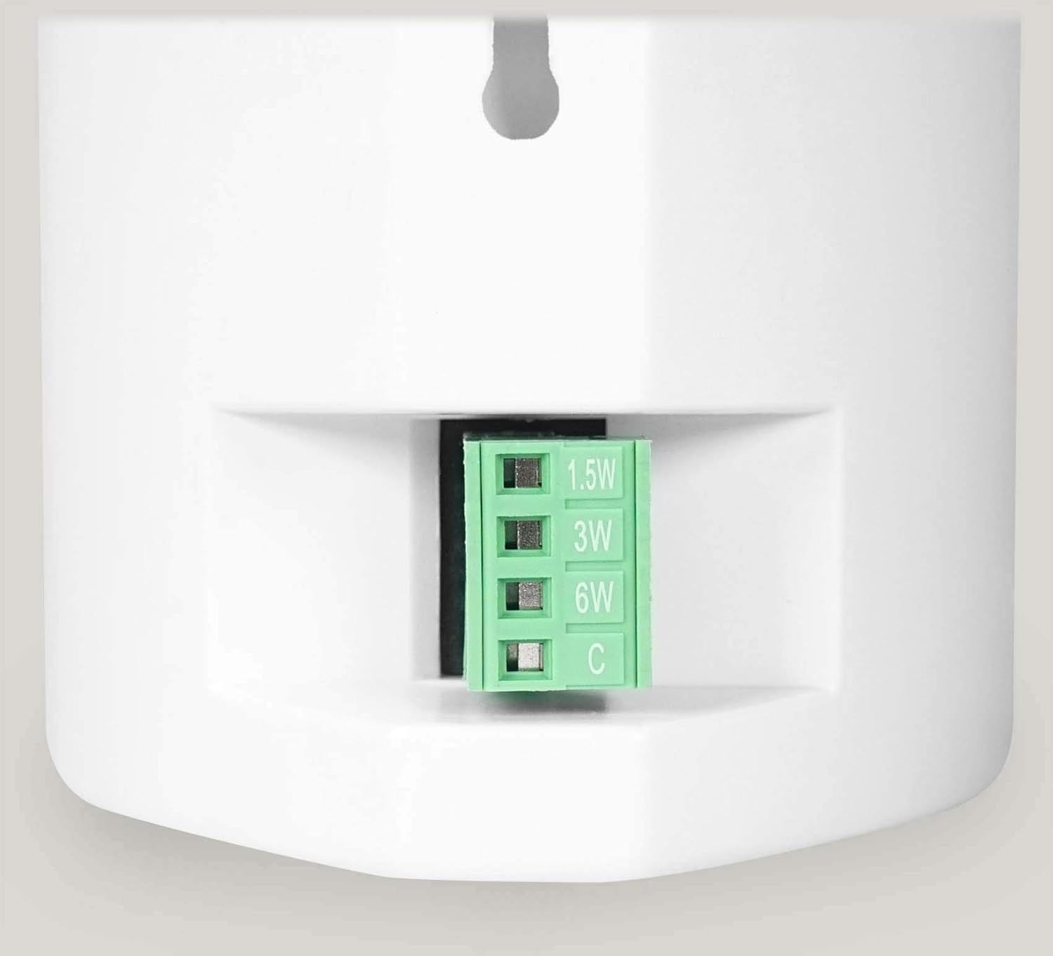 Demonstrates how to adjust the lamp's brightness settings by showing the control switch with multiple wattage options (1.5W, 3W, 6W, C), helping shoppers understand the product's ease of use and…