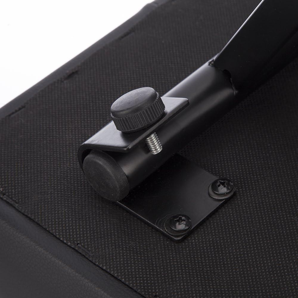Highlights the physical mounting hardware and adjustable screw mechanism to show shoppers how the product is secured and adjusted.