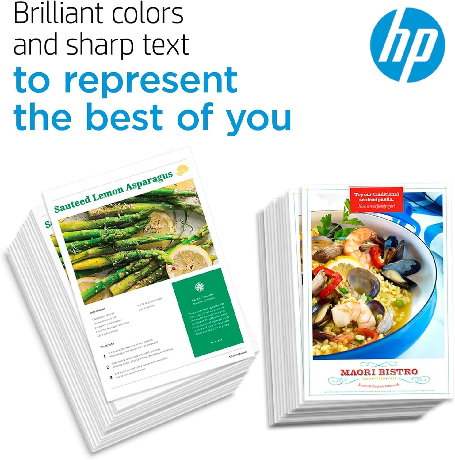 Demonstrates the printer's ability to produce high-quality prints with vibrant colors and sharp text, reassuring shoppers of professional-grade output for…