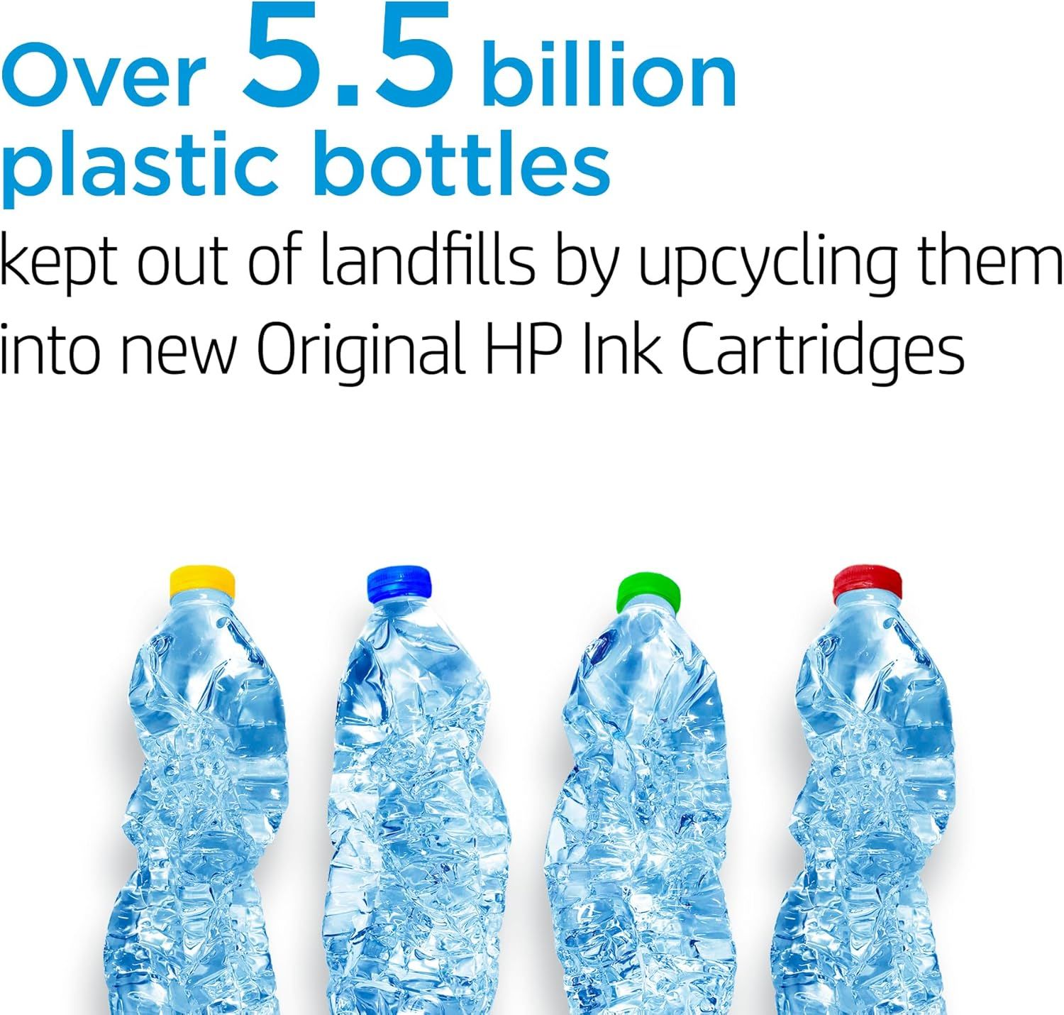 Communicates the brand's environmental commitment by highlighting the impressive scale of plastic bottles diverted from landfills through their recycling…