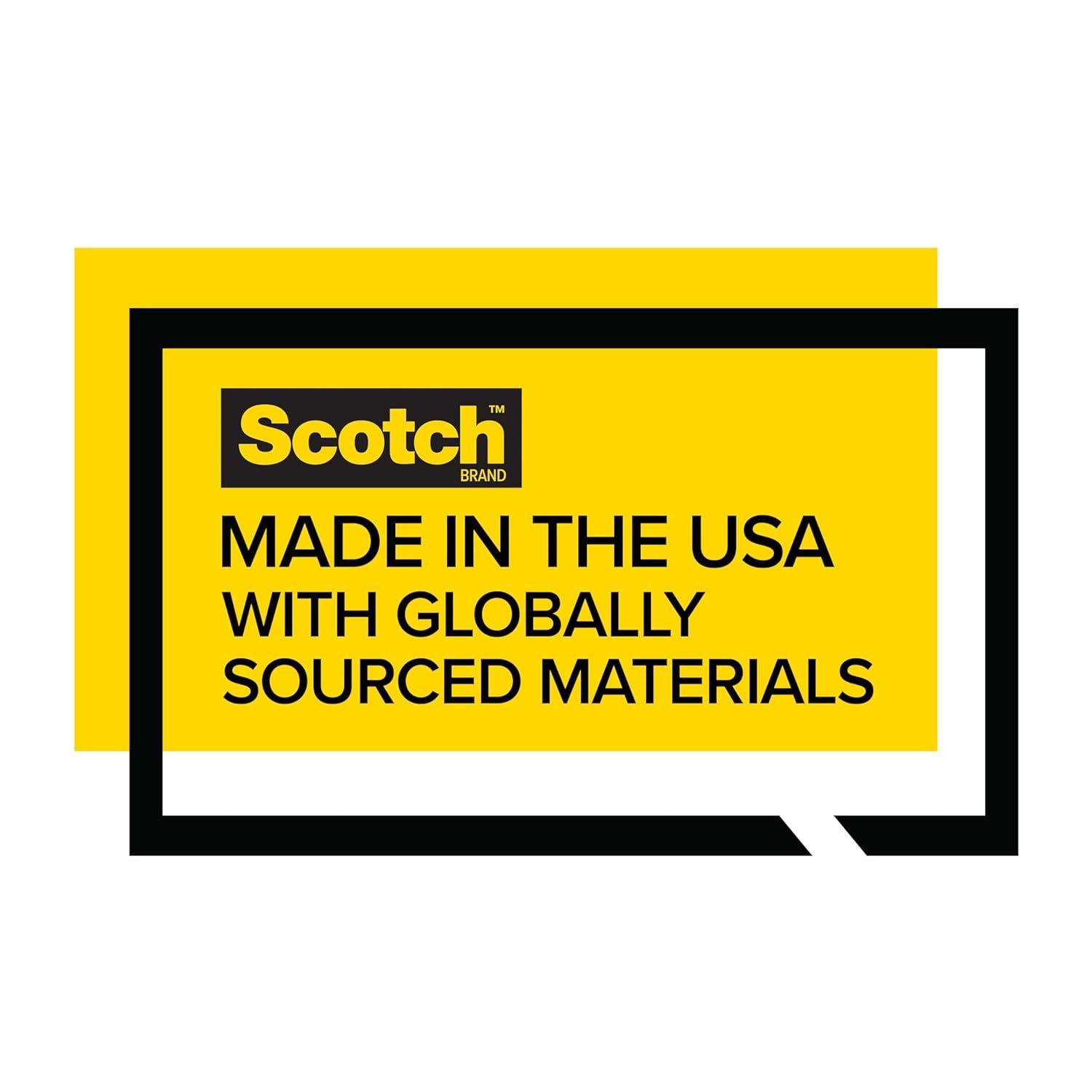Communicates the Scotch brand identity and emphasizes the product's USA manufacturing origin to build trust and brand credibility with shoppers.