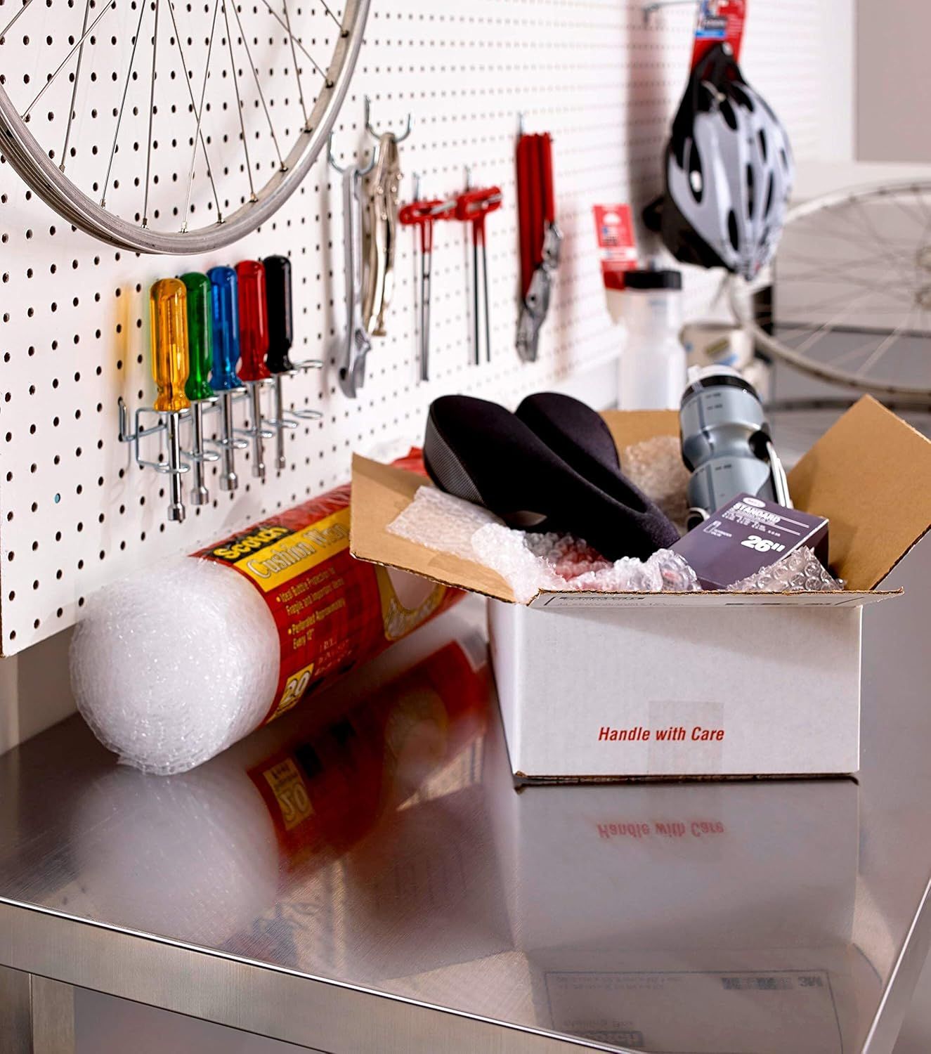 Shows what the customer receives in the package, including the product, accessories, and protective packaging to set clear expectations about the complete purchase.