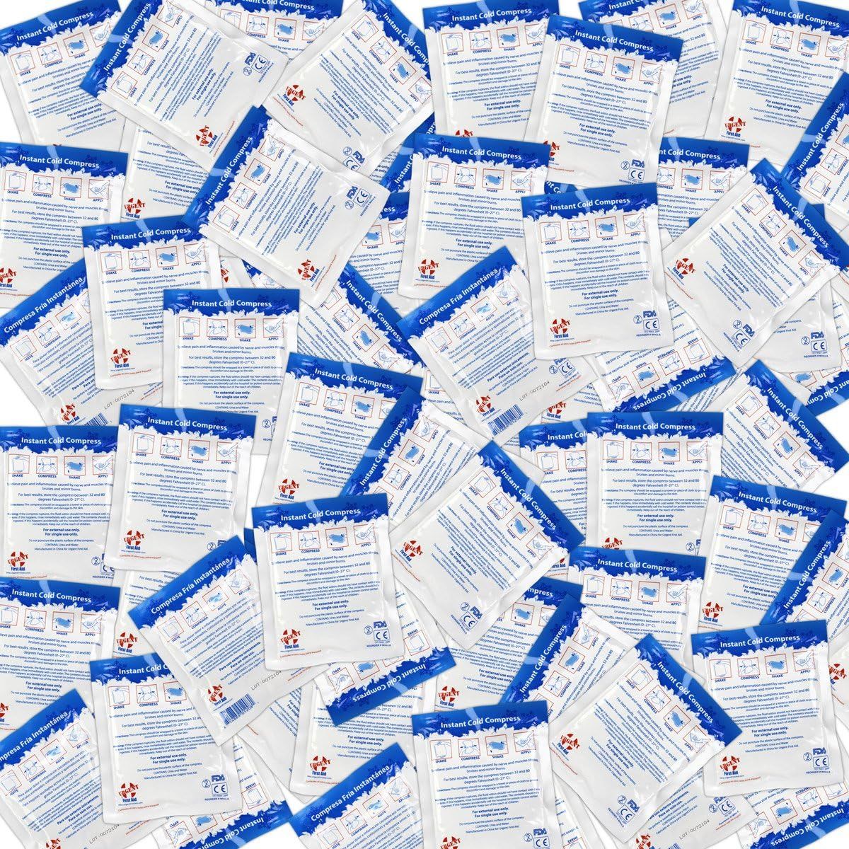 Demonstrates how to properly use the instant cold compress product through illustrated sequential steps, helping shoppers understand the activation and…