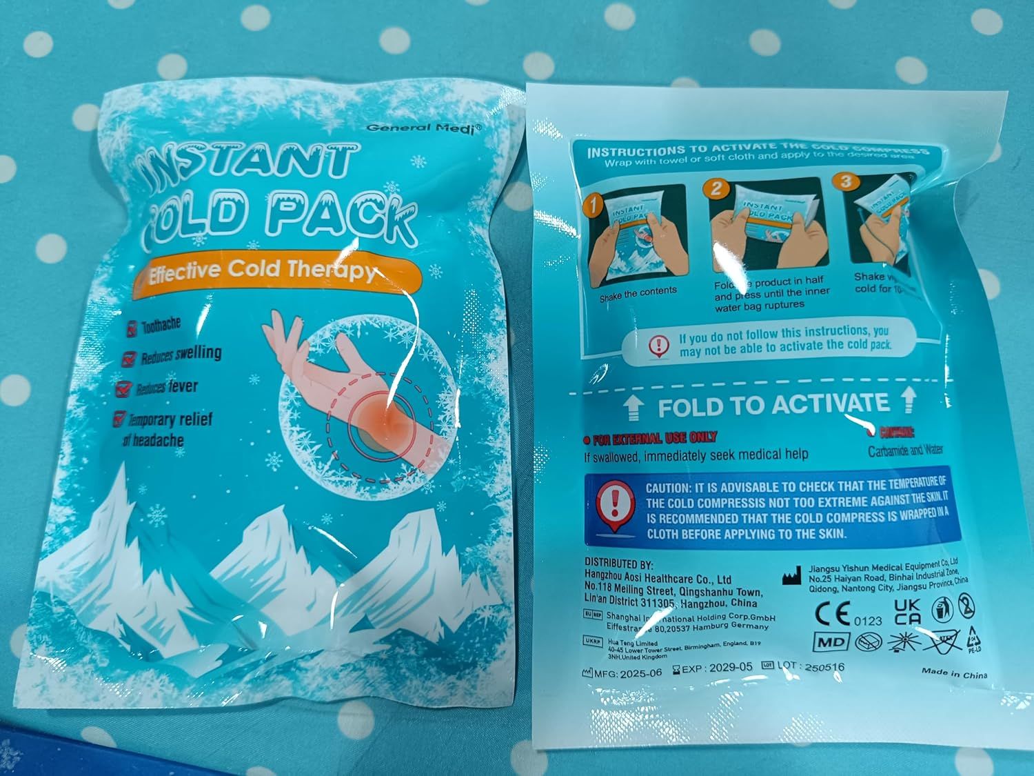 Demonstrates the step-by-step process for activating and using the instant cold pack, ensuring shoppers understand how to properly use the product for cold therapy. Highlights multiple therapeutic…