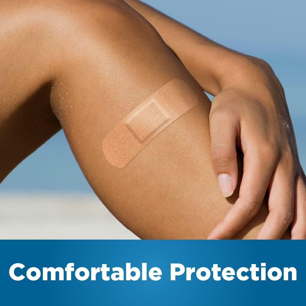 Demonstrates that the bandage provides comfortable, skin-friendly protection that blends naturally with skin tone, reassuring shoppers about wearability and comfort.