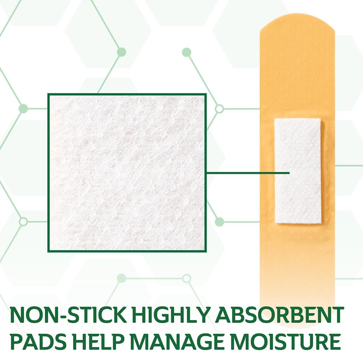 Communicates that the product features non-stick, highly absorbent pads designed to effectively manage moisture, reassuring shoppers of its performance and…