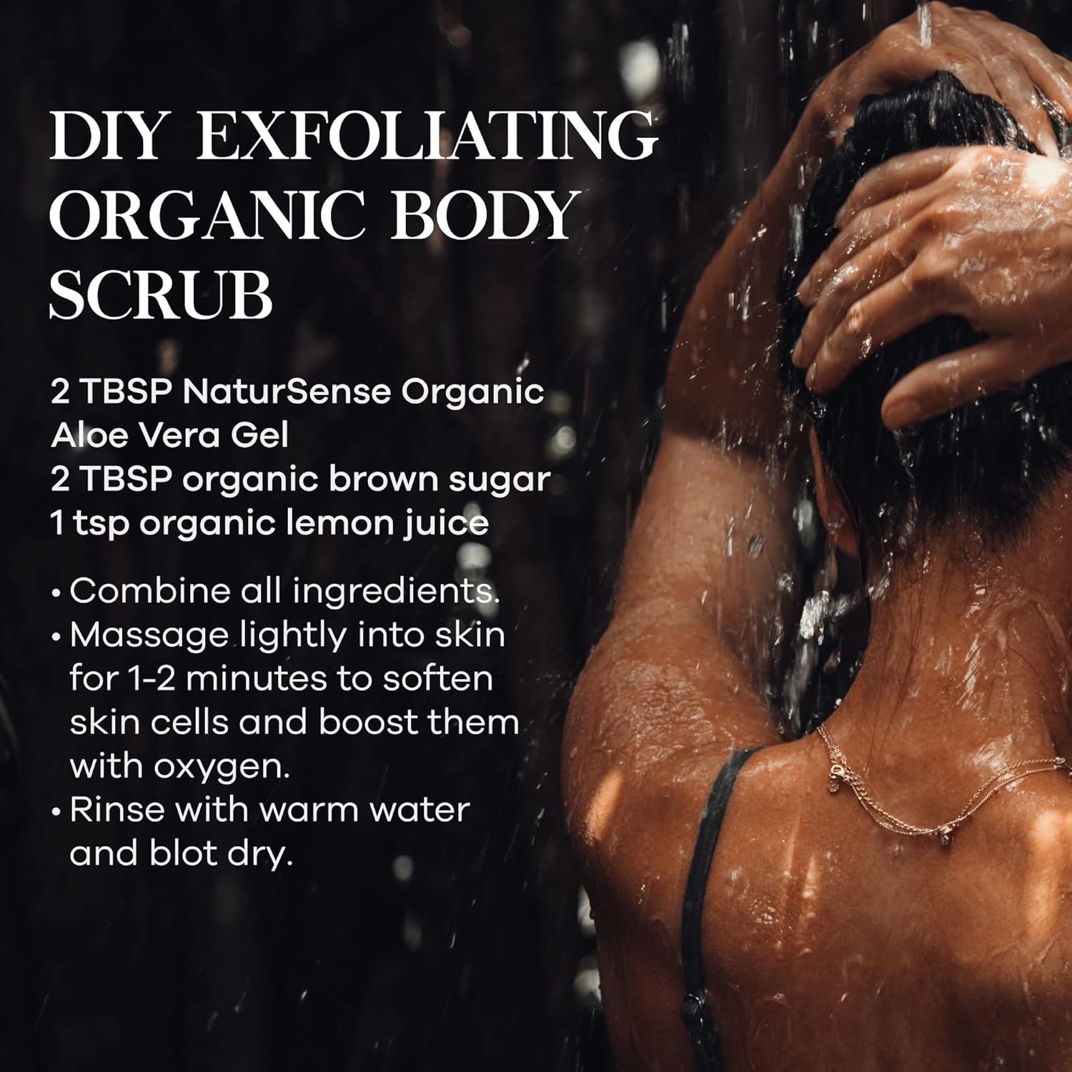 Provides a step-by-step recipe and instructions for creating and using a homemade organic body scrub, demonstrating ease of use and natural skincare benefits. Highlights the organic, natural…