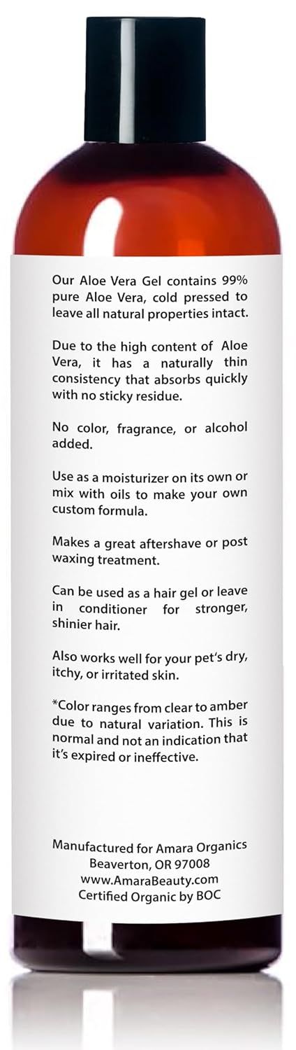 Demonstrates the versatility of the aloe vera gel by showing multiple different use cases including skincare, hair care, post-shaving, and pet care to communicate broad applicability.