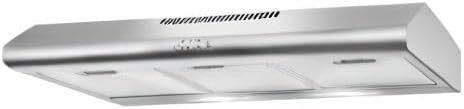 Provides a clear, unobstructed view of the range hood product on a white background for catalog-style presentation.