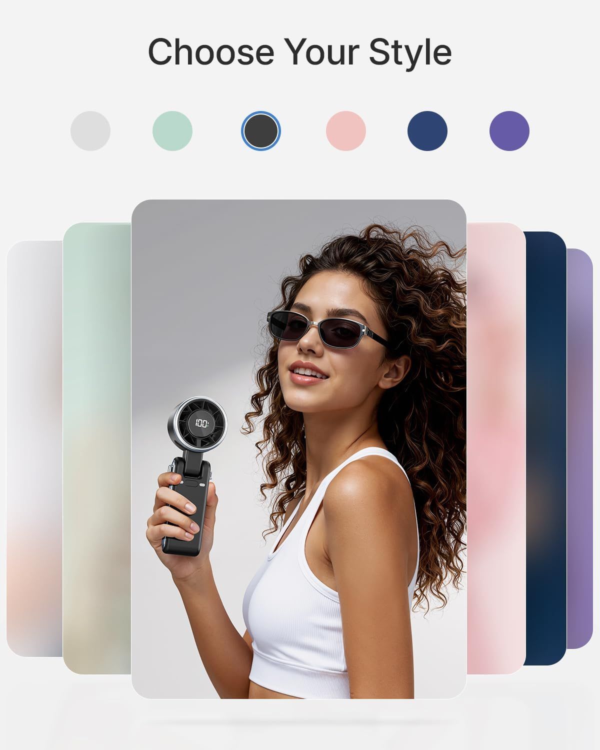 This image showcases the brand's product lineup by displaying multiple color options available for the product, helping shoppers choose their preferred style…