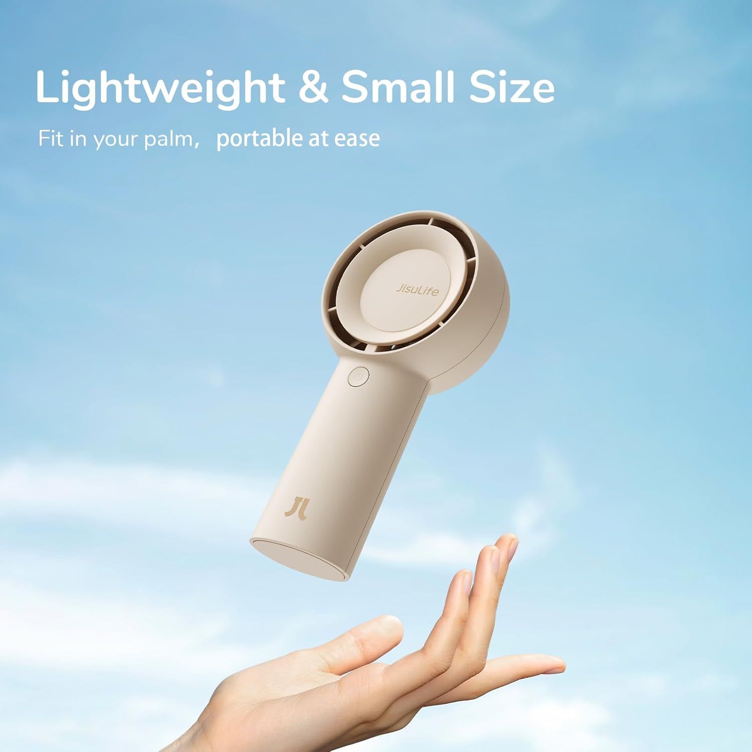 Communicates that the product is lightweight and palm-sized, making it highly portable and convenient for on-the-go use.