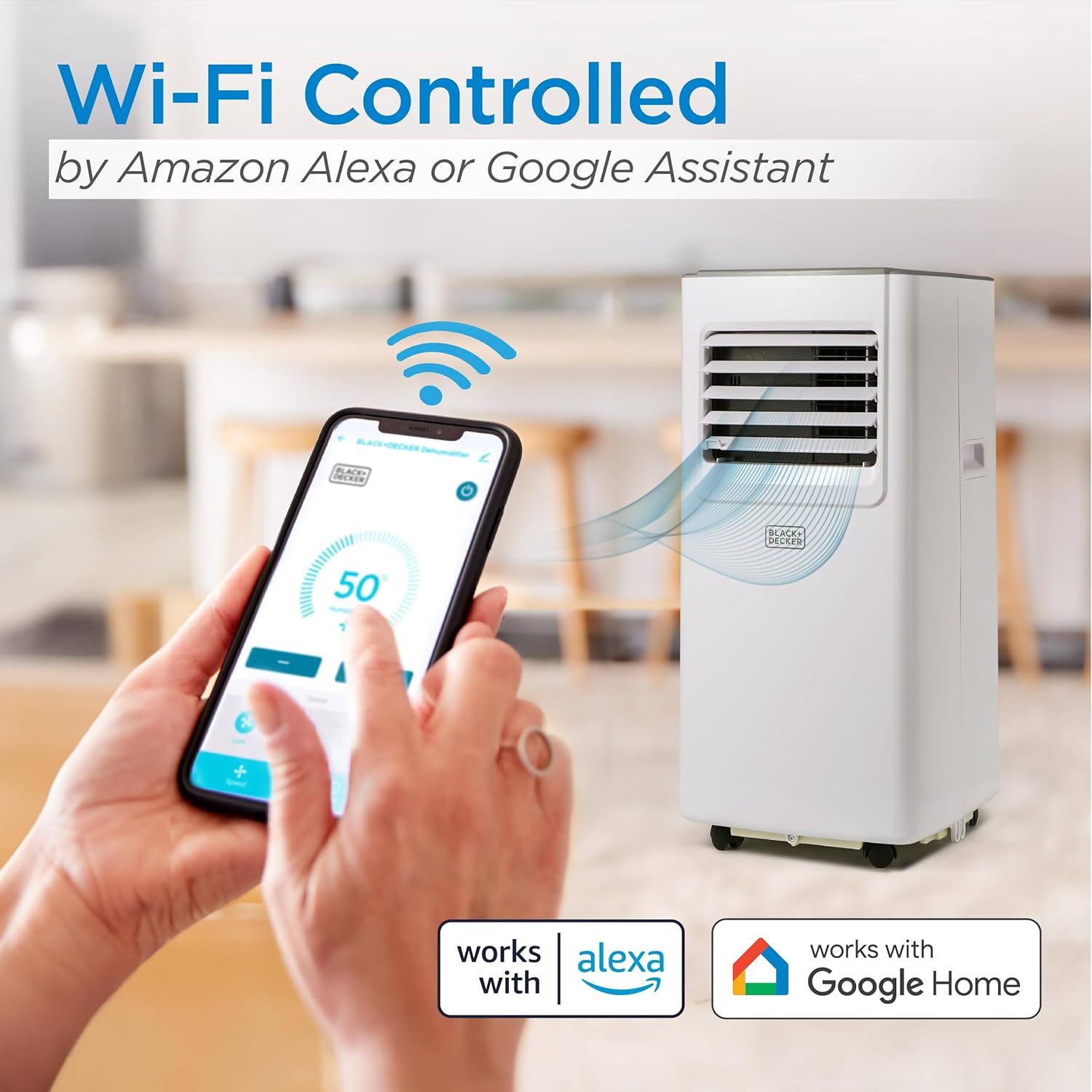 Demonstrates that the product is compatible with multiple smart home ecosystems (Amazon Alexa and Google Assistant), reassuring shoppers that it integrates…