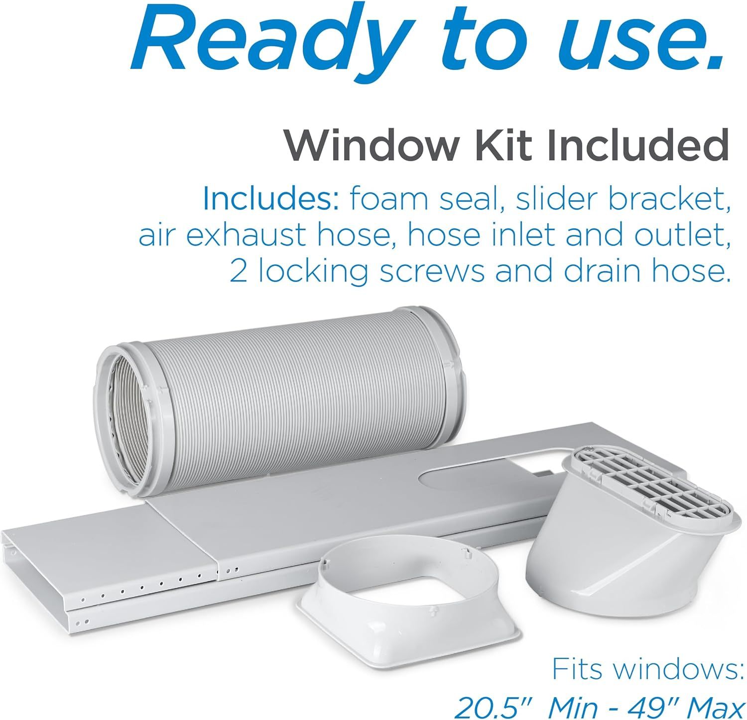 Communicates that the product comes ready to use with all necessary installation components included, reassuring shoppers they won't need to purchase…