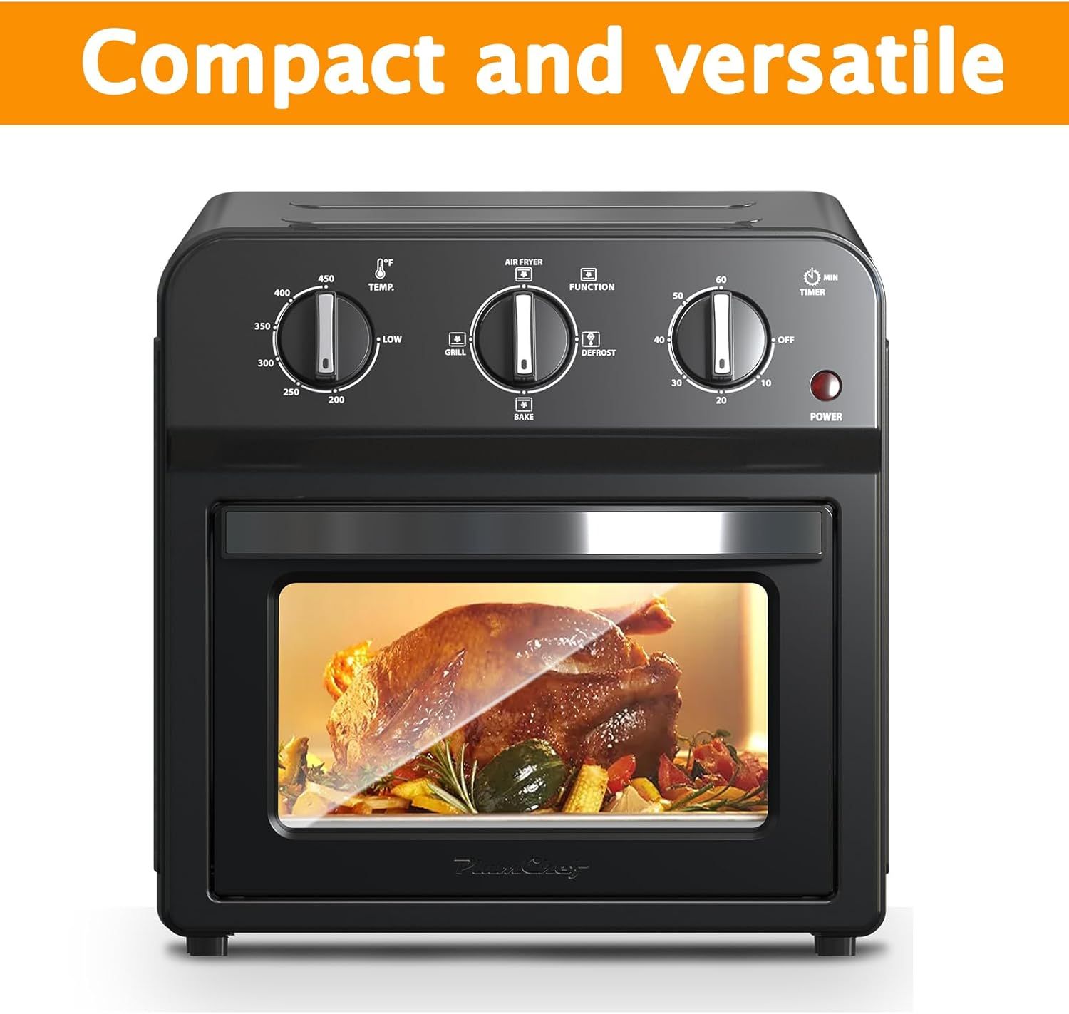 Communicates that the product is space-efficient and multi-functional, reassuring shoppers that it fits easily in their kitchen while serving multiple cooking…