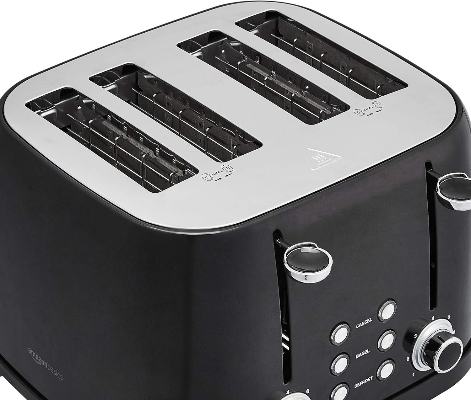 Provides a clear, unobstructed view of the 4-slice toaster's design, build quality, and control panel to help shoppers evaluate the product's appearance and…