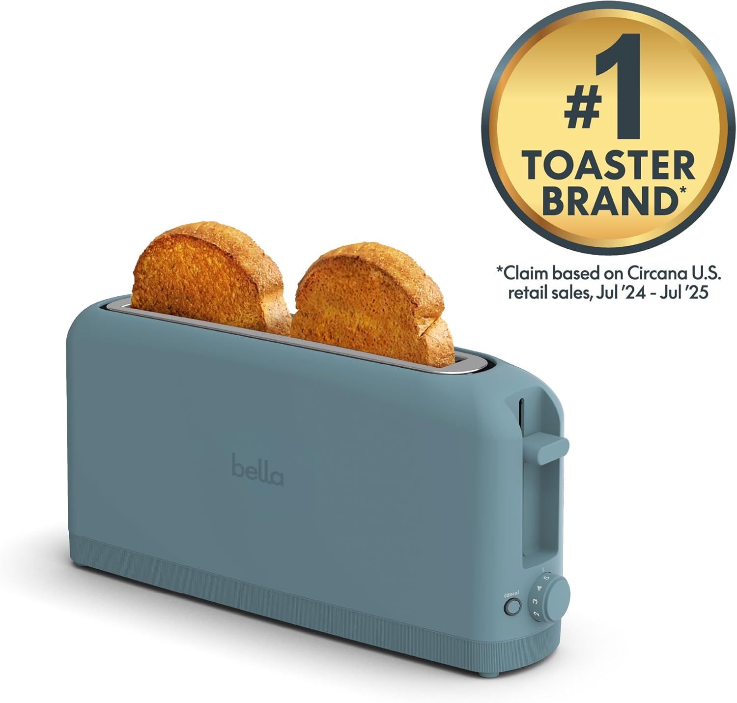 Communicates brand authority and market dominance by highlighting that this is the #1 toaster brand based on U.S. retail sales, building trust and credibility with shoppers.