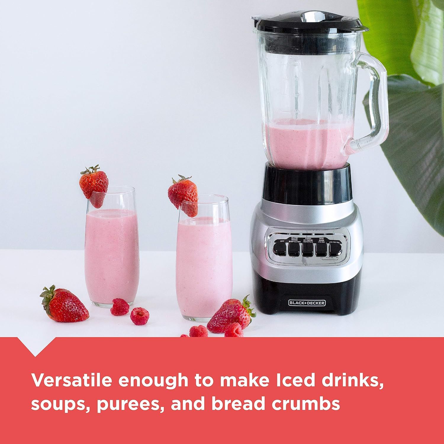 Demonstrates the versatility of the blender by showing it can be used for multiple different food and beverage preparation tasks, reassuring shoppers of its…