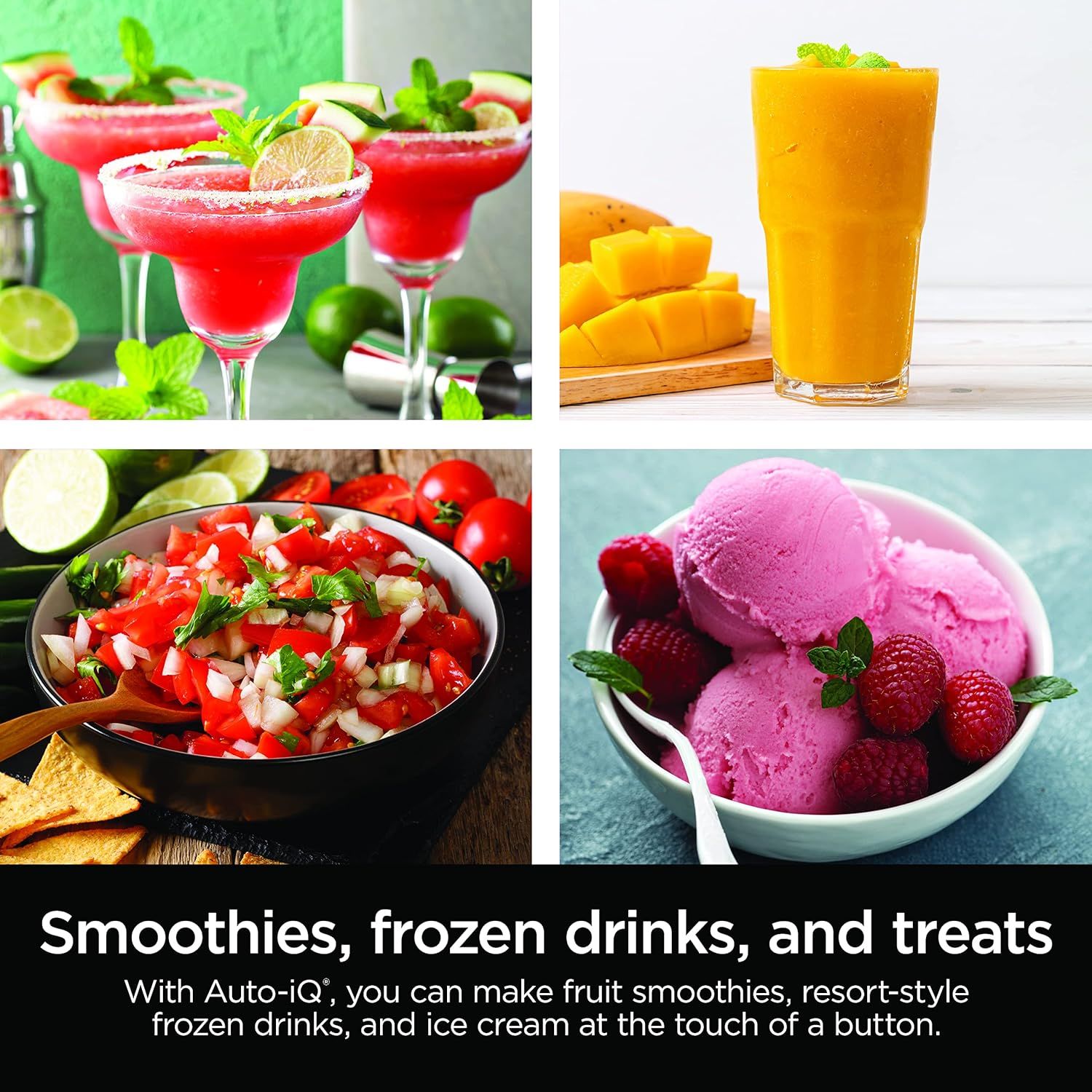 Demonstrates the versatility of the product by showing multiple different recipes and food/drink applications it can create, from frozen cocktails to…