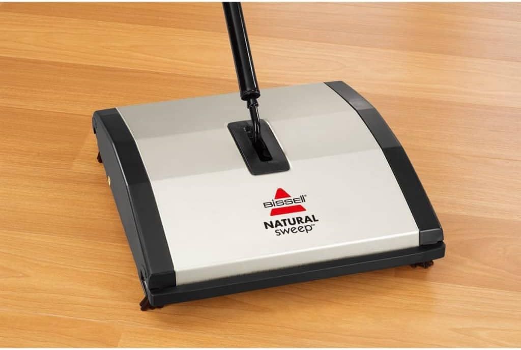 Shows the product in a real-world home setting to help shoppers visualize how it looks and functions on hardwood floors.