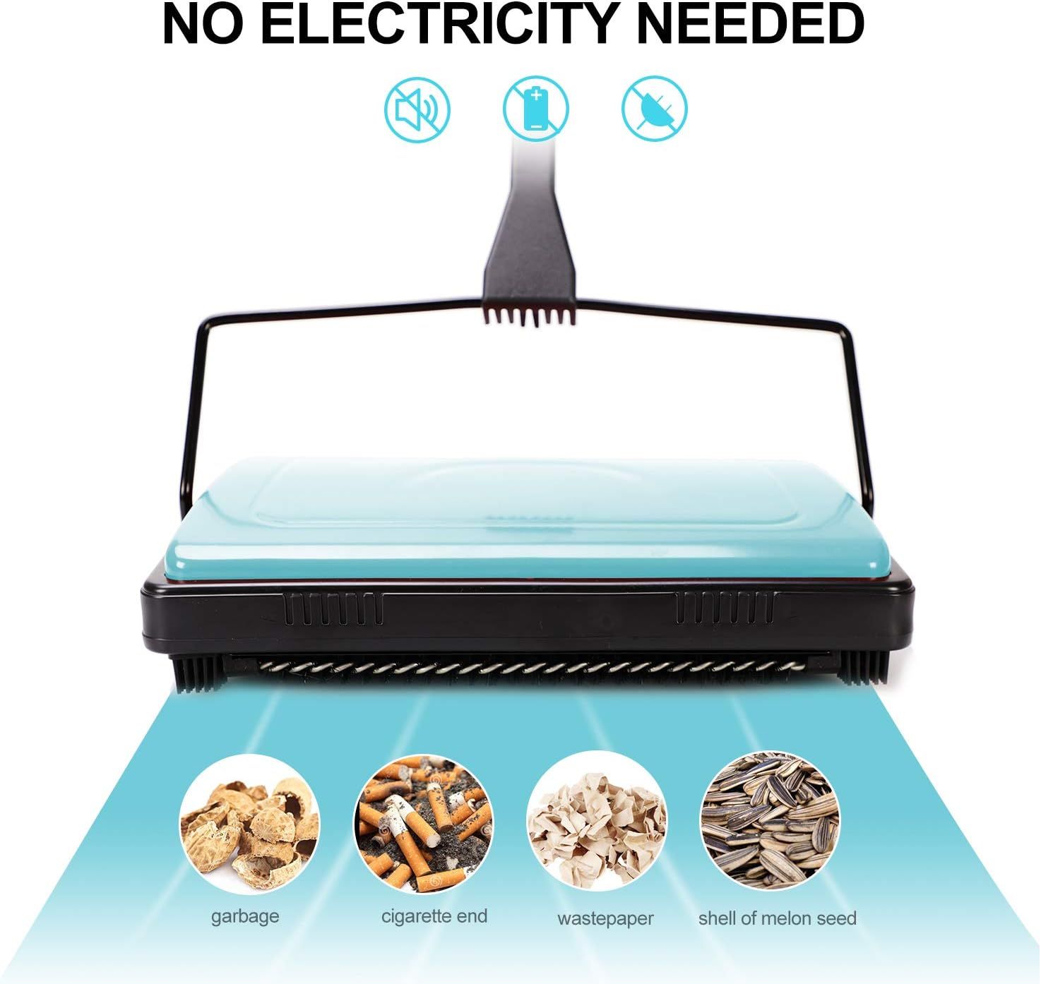 Demonstrates the product's versatility by showing multiple types of waste and debris it can handle, reassuring shoppers it works across various cleaning…