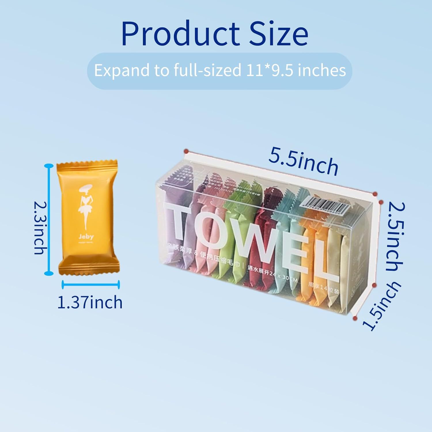 Communicates the exact physical dimensions of the product in both its compact and expanded states, helping shoppers understand how much space it occupies and…