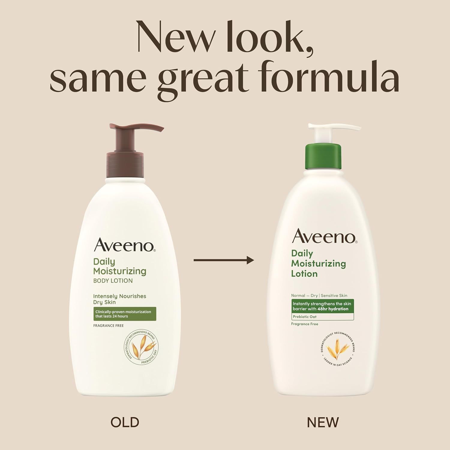 Reassures shoppers that despite the new packaging design, the trusted formula inside remains unchanged, maintaining brand continuity and customer confidence.