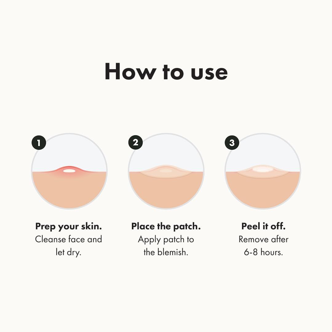 Provides clear step-by-step instructions on how to properly apply and use the skincare patch product, making it easy for shoppers to understand the usage process.