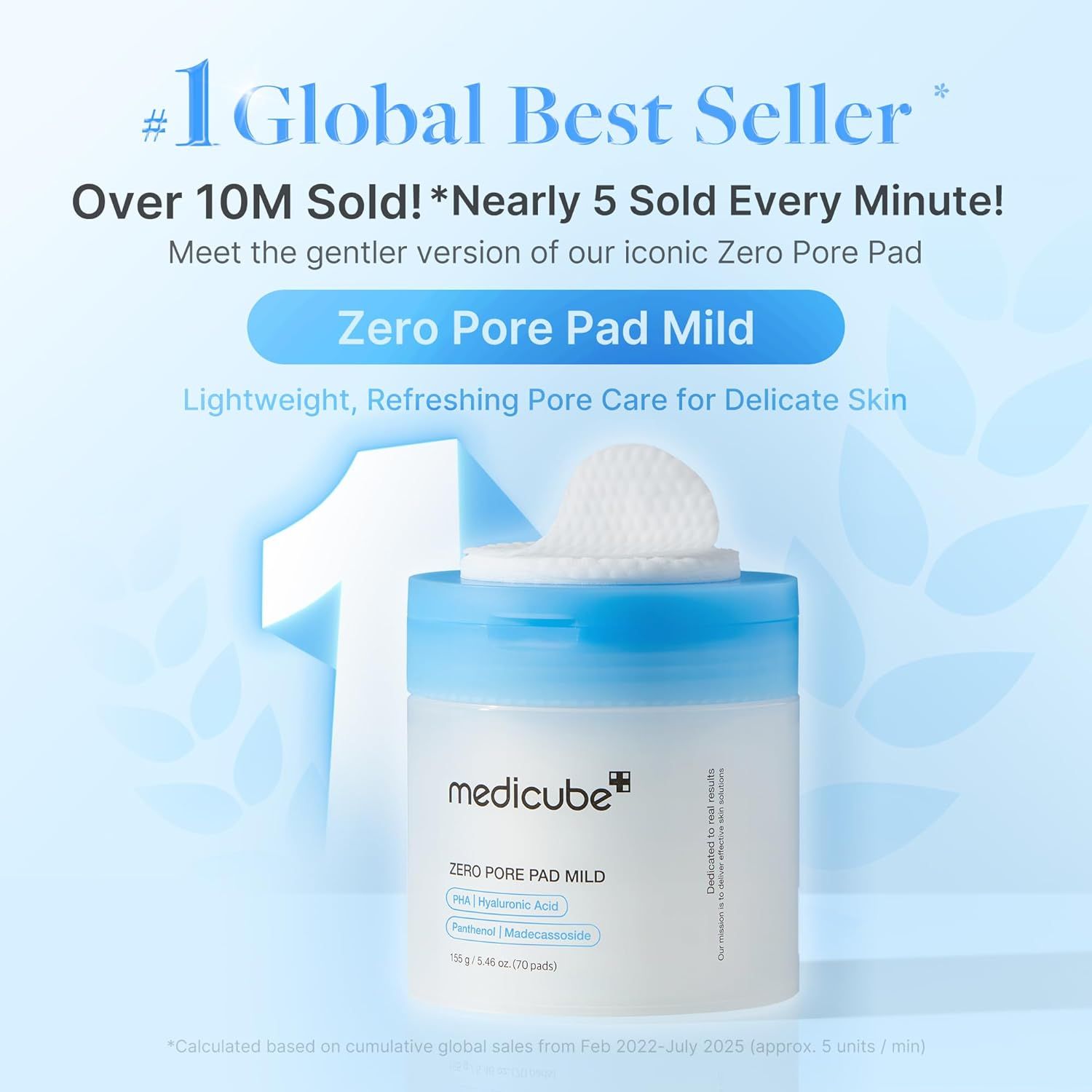 Communicates the product's massive commercial success and popularity to build trust and social proof, showing over 10M units sold and nearly 5 sold every minute. Highlights that this is a milder…