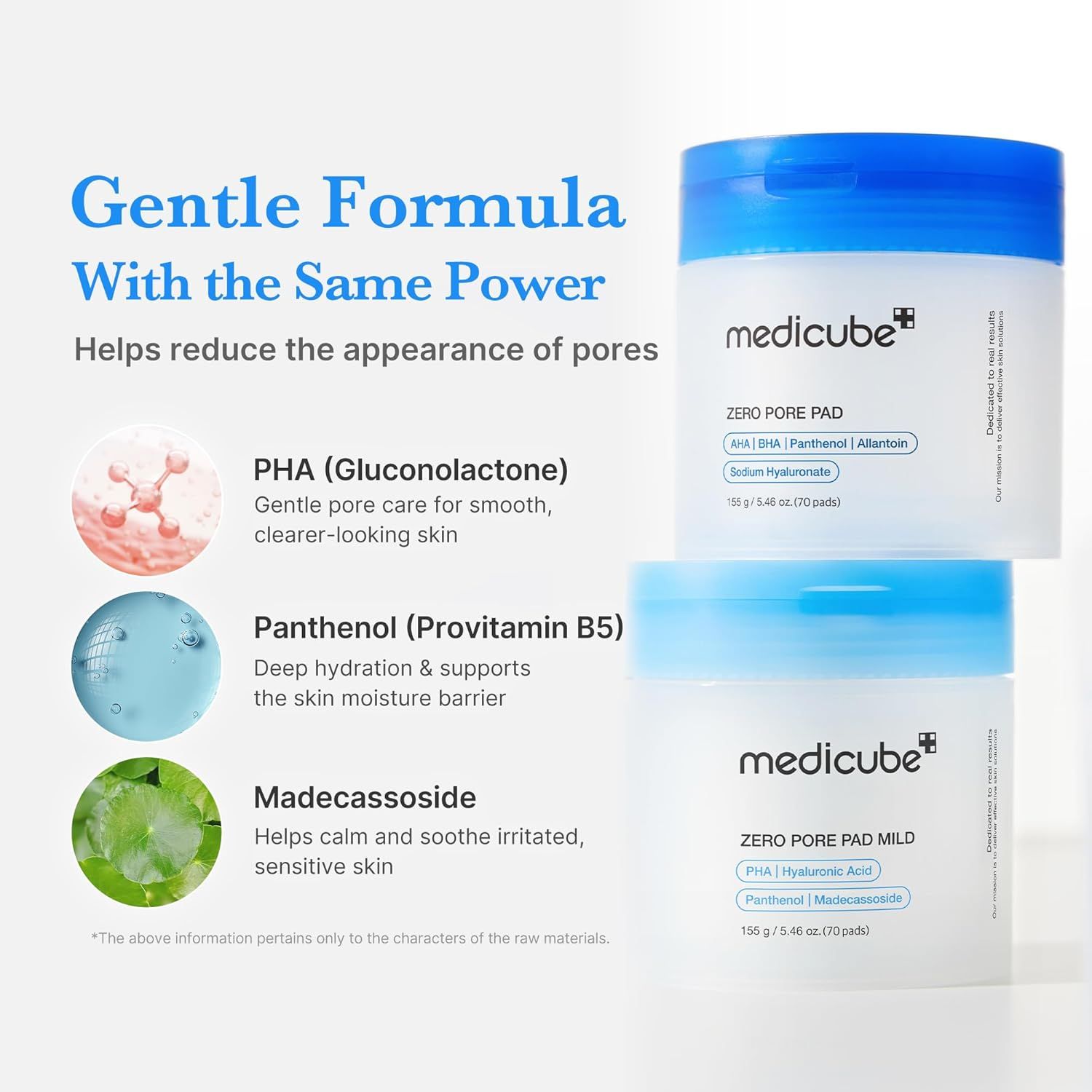 Communicates multiple key ingredient benefits in a segmented layout to show shoppers the comprehensive skincare advantages of the product's gentle formula.