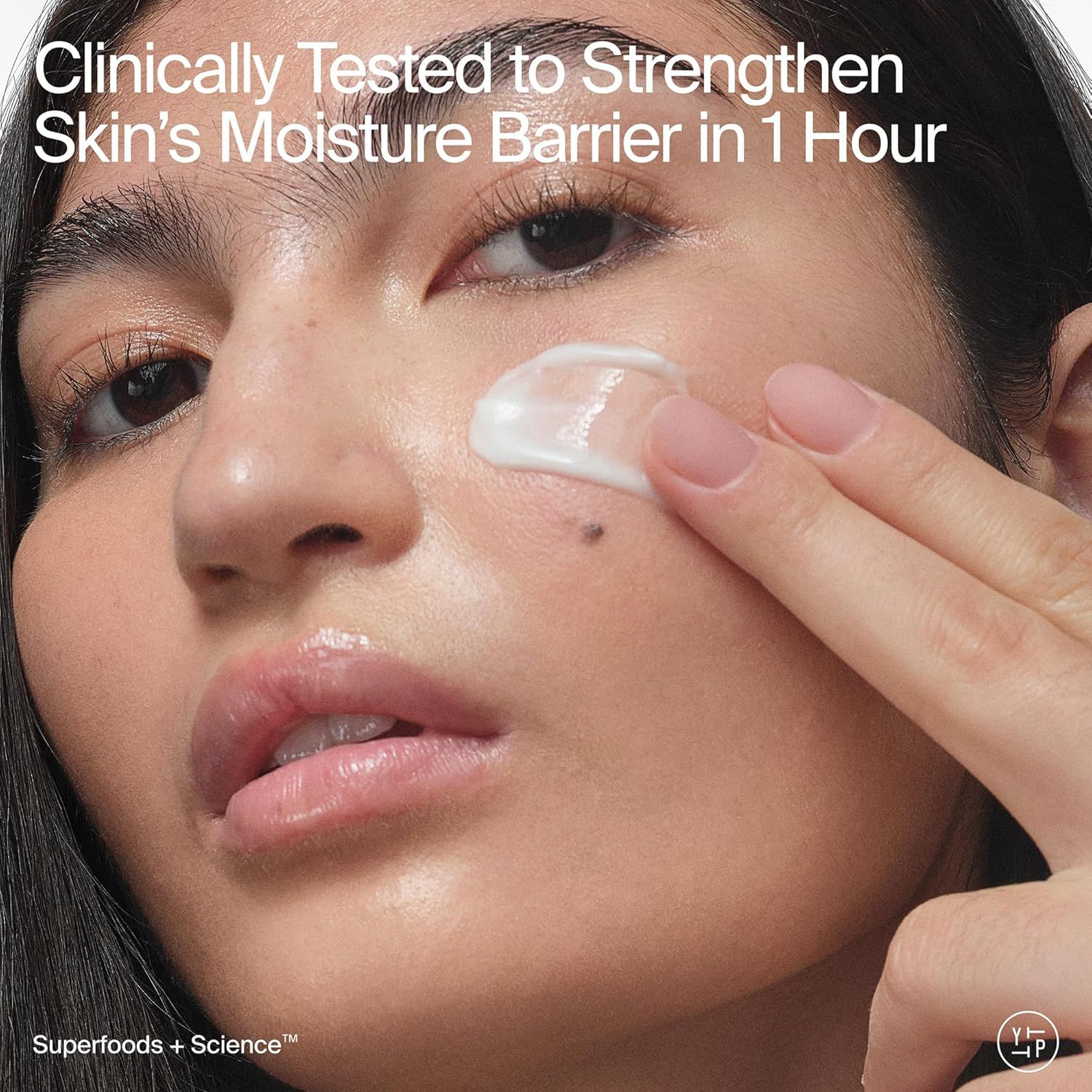 Communicates a specific, quantifiable time-based performance claim to reassure shoppers that the product delivers fast, clinically proven results for skin…