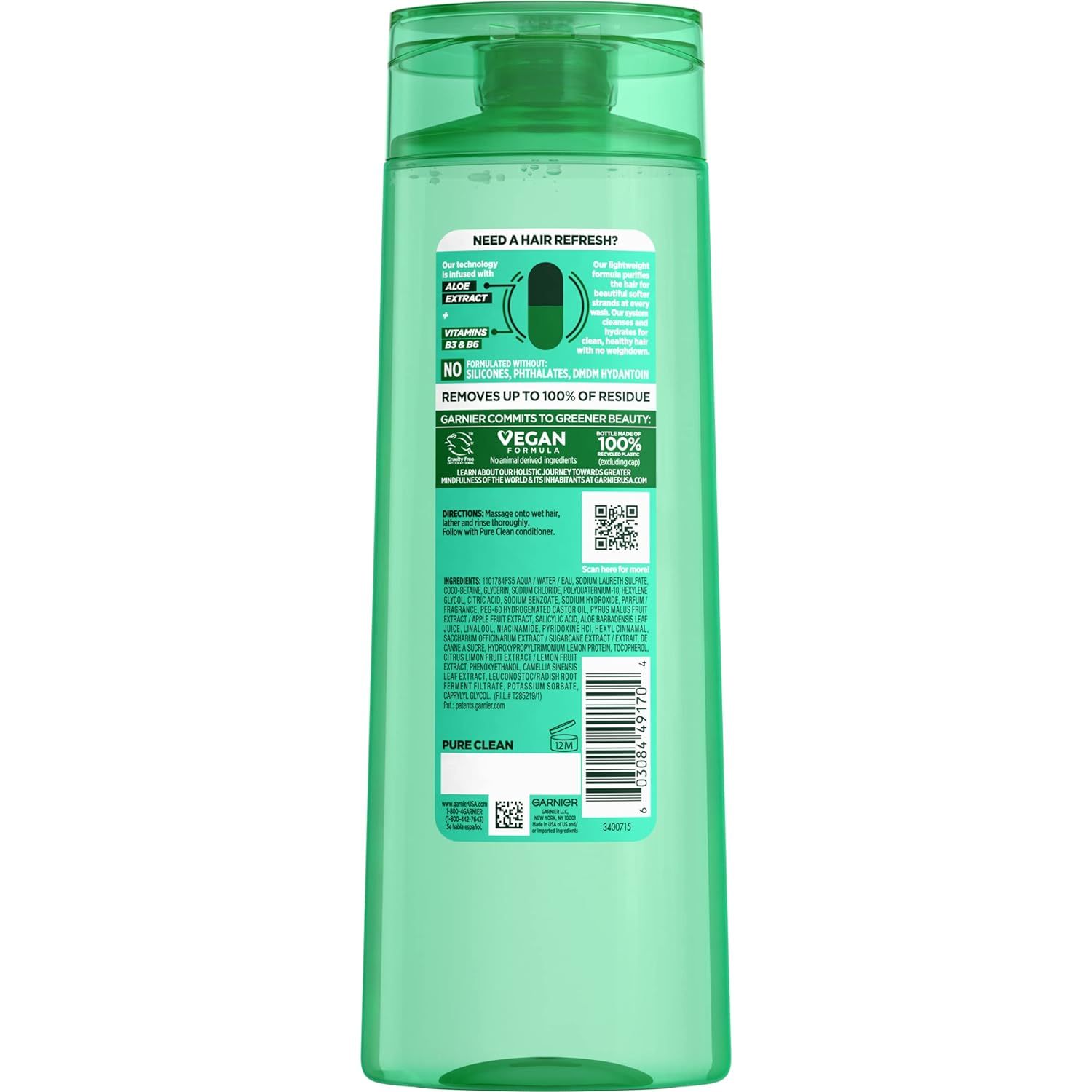 Communicates multiple product benefits in a segmented layout, including natural ingredients, performance claims, and sustainability credentials to appeal to…