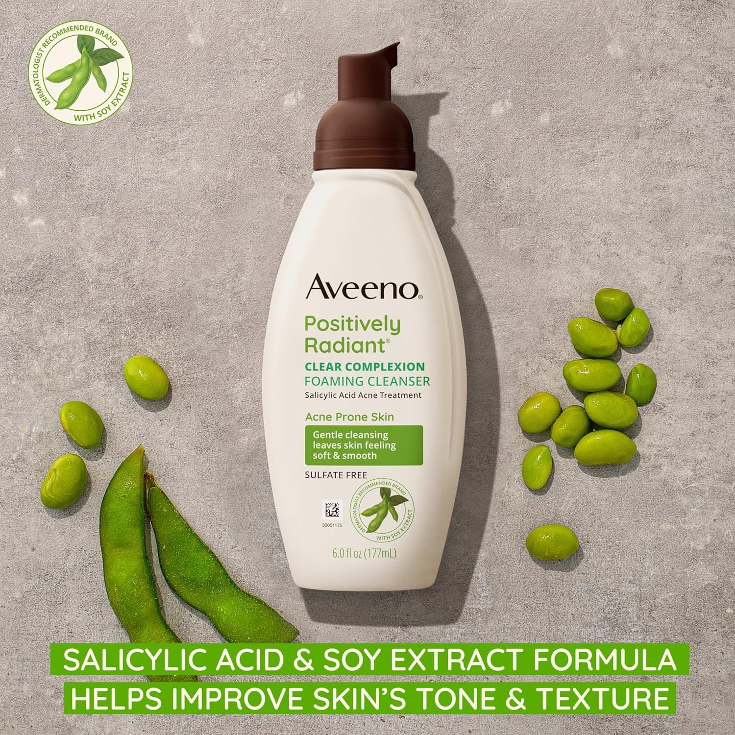 Communicates the key ingredient formula and its primary benefit of improving skin tone and texture, reassuring shoppers about the product's effectiveness for…