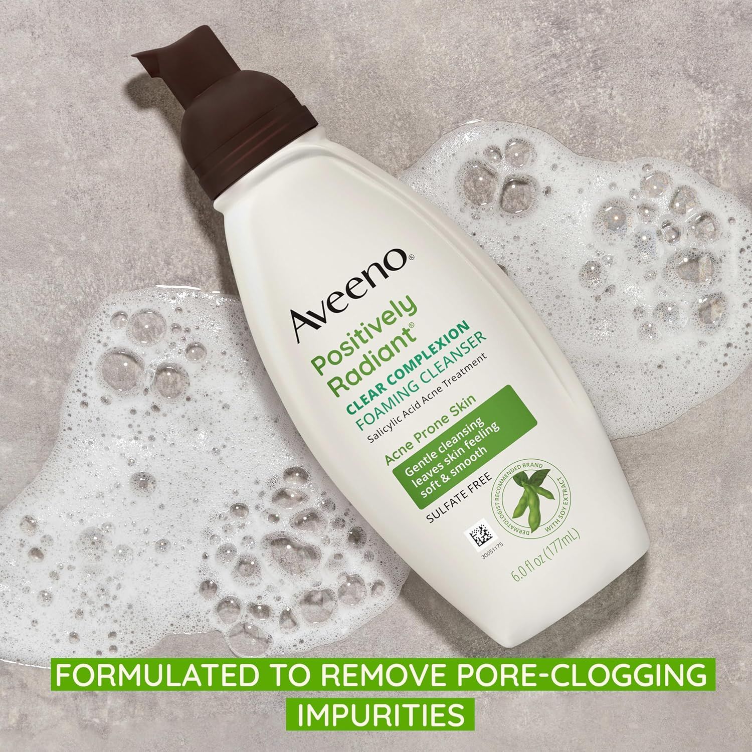 Communicates that the product is specifically formulated to remove pore-clogging impurities, reassuring shoppers with acne-prone skin that it addresses their…