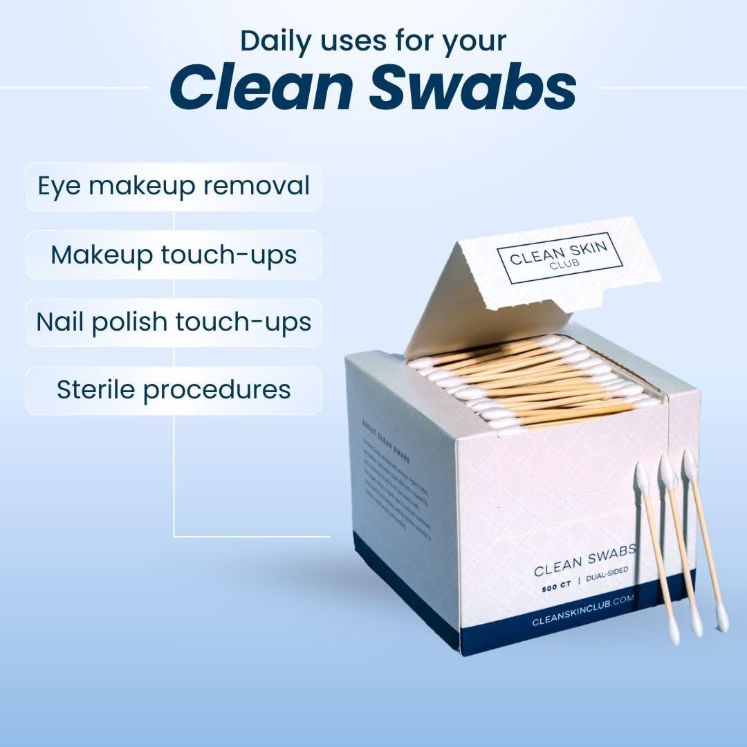 Demonstrates the versatility of the clean swabs by showing four distinct daily use cases, helping shoppers understand the product's multiple applications…