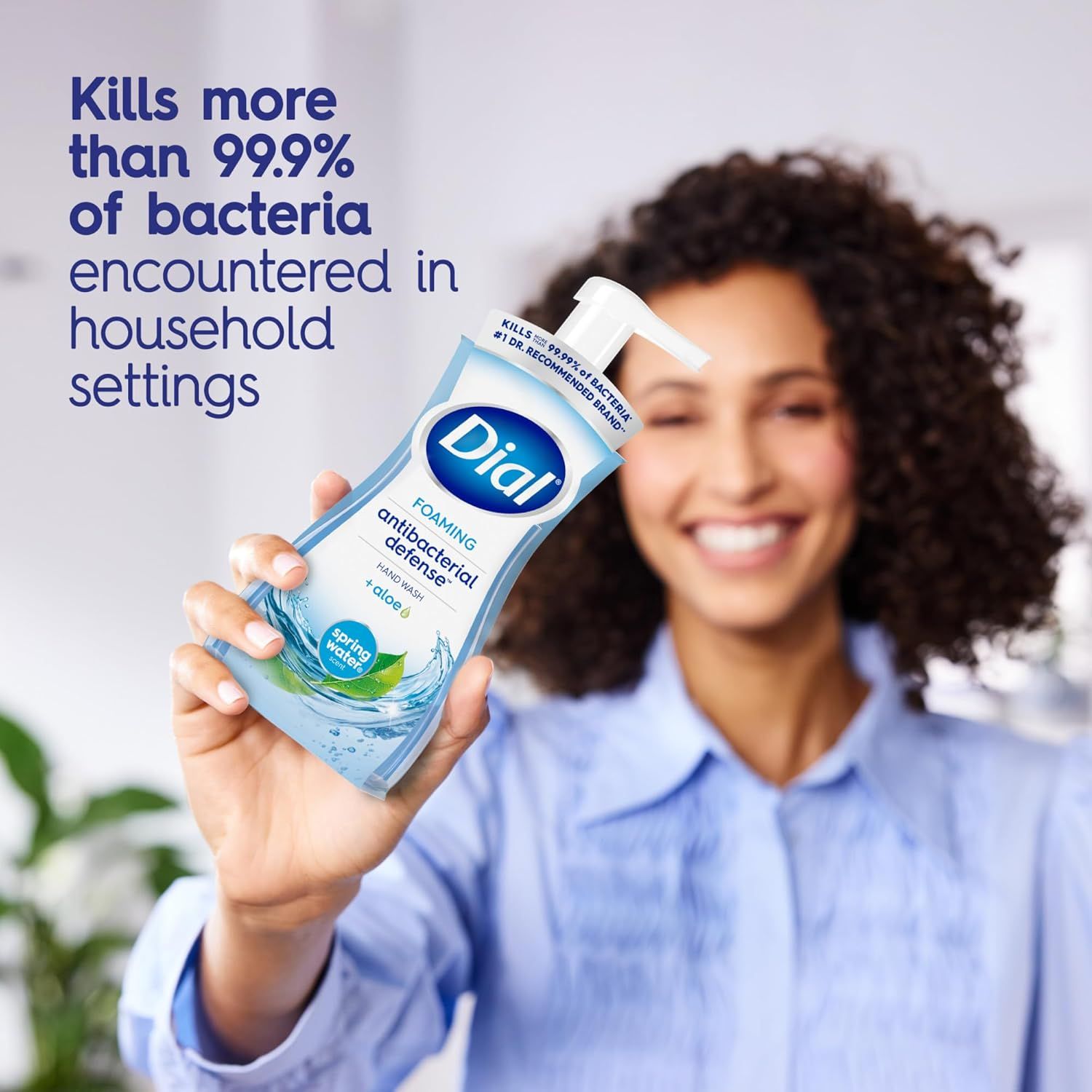 Communicates the product's powerful antibacterial performance with a specific quantifiable claim (99.9% bacteria kill rate) to reassure shoppers of its…