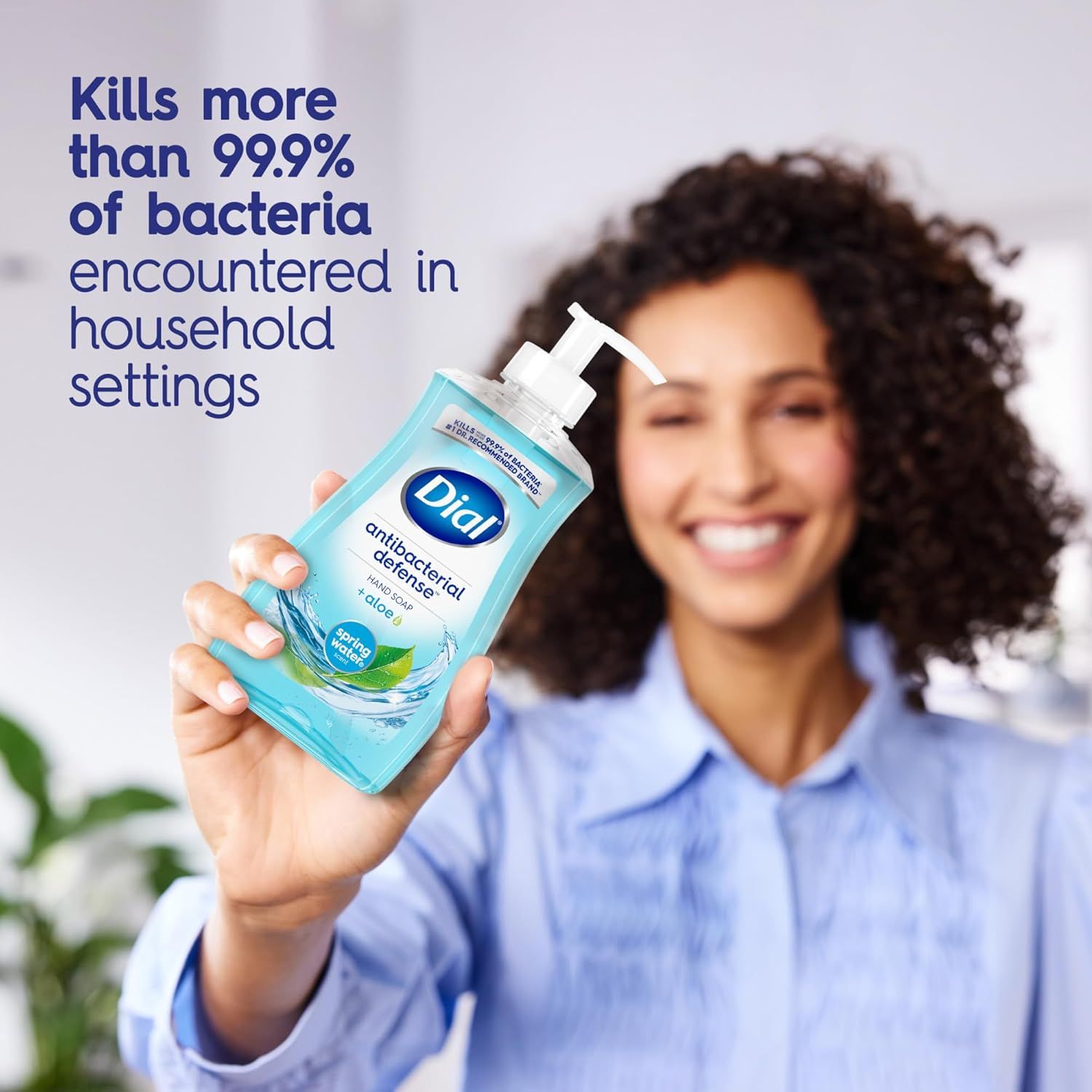 Communicates the product's powerful antibacterial performance with a specific quantifiable claim (99.9% bacteria kill rate) to reassure shoppers of its…